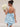 Hand Beading Backless Bow Ball Gown Prom Bridal Mini Dress - Baby Blue