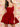 Scoop Layered Boned Mini Ball Prom Dress - Red