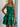 Ruffle Boned Mini Ball Gown Prom Dress With Bow - Green