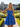 Ruffle Boned Mini Ball Gown Prom Dress With Bow in Blue