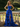 Layered Lace Up Pleated Bodice Long Ball Gown Prom Dress in Royal Blue
