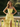 Layered Lace Up Pleated Bodice Long Ball Gown Prom Dress in Yellow