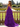 Layered Lace Up Pleated Bodice Long Ball Gown Prom Dress in Purple