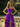 Layered Lace Up Pleated Bodice Long Ball Gown Prom Dress in Purple