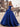 Off Shoulder Sparkly Beading Illusion Long Ball Gown Prom Dress With Pockets - Royal Blue