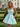 Scoop Neck Lace Satin Bodice Mini Ball Gown Prom Dress in Baby Blue