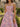 Strapless Floral Bodice Lace Up Long Ball Gown Prom Dress in Pink Floral