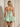 Bodice Lace Up Scoop Neck Mini Ball Gown Puffy Prom Dress in Sage Green