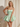 Bodice Lace Up Scoop Neck Mini Ball Gown Puffy Prom Dress in Sage Green