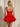 Bodice Lace Up Scoop Neck Mini Ball Gown Puffy Prom Dress in Red