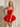 Bodice Lace Up Scoop Neck Mini Ball Gown Puffy Prom Dress in Red