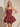 Bodice Lace Up Scoop Neck Mini Ball Gown Puffy Prom Dress in Burgundy
