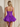 Bodice Lace Up Scoop Neck Mini Ball Gown Puffy Prom Dress in Purple