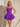 Bodice Lace Up Scoop Neck Mini Ball Gown Puffy Prom Dress in Purple