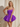 Bodice Lace Up Scoop Neck Mini Ball Gown Puffy Prom Dress in Purple