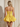 Bodice Lace Up Scoop Neck Mini Ball Gown Puffy Prom Dress in Yellow