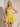 Bodice Lace Up Scoop Neck Mini Ball Gown Puffy Prom Dress in Yellow