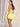 Two Pieces Bodice Bubble Summer Mini Dress in Yellow