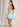 Two Pieces Bodice Bubble Summer Mini Dress in Sky Blue