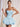 Two Pieces Bodice Bubble Summer Mini Dress in Sky Blue