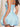Two Pieces Bodice Bubble Summer Mini Dress in Sky Blue