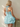 Scoop Neck Bodice With Shawl Mini Bubble Homecoming Dress in Baby Blue