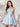 Asymmetrical Strapless Pleats A-Line Mini Prom Dress - Baby Blue