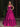 Boned Top Strapless Beaded Ball Gown Prom Dress With Bow - Fuchsia