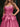 Boned Top Strapless Beaded Ball Gown Prom Dress With Bow - Hot Pink
