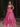Boned Top Strapless Beaded Ball Gown Prom Dress With Bow - Hot Pink