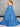 Crystal Boned Strapless Ball Gown Prom Dress With Bow - Blue