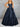 Crystal Boned Strapless Ball Gown Prom Dress With Bow - Navy Blue