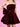 Pleats Big Bow Ruffle Mini Prom Dress - Burgundy
