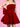 Pleats Big Bow Ruffle Mini Prom Dress - Red