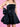 Pleats Big Bow Ruffle Mini Prom Dress - Navy Blue