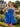 Pleats Big Bow Ruffle Mini Prom Dress - Royal Blue