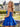 Pleats Big Bow Ruffle Mini Prom Dress - Royal Blue