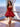 Lace Embroidery Boned Bridal Mini Ball Gown Prom Dress - Red