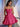 Made Flower Bows Layered Boned Ball Gown Mini Prom Dress - Hot Pink