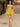 Removable Big Bow Bridal Prom Mini Dress - Marigold