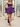 Removable Big Bow Bridal Prom Mini Dress - Purple