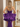 Removable Big Bow Bridal Prom Mini Dress - Purple