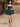 Removable Big Bow Bridal Prom Mini Dress - Teal
