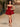 Removable Big Bow Bridal Prom Mini Dress - Red