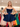 Removable Big Bow Bridal Prom Mini Dress - Navy Blue