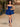Removable Big Bow Bridal Prom Mini Dress - Royal Blue