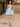 Removable Big Bow Bridal Prom Mini Dress - Baby Blue