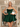 Removable Big Bow Bridal Prom Mini Dress - Emerald Green
