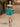 Removable Big Bow Bridal Prom Mini Dress - Turquoise