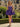 Removable Big Bow Bridal Prom Mini Dress - Purple